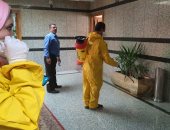 محافظة القليوبية تعقم الديوان العام ومكاتب الموظفين كإجراء احترازي من كورونا (صور)