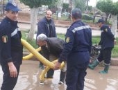 قارئ يرصد تشفط الحماية المدنية بزفتى فى الغربية مياه الأمطار