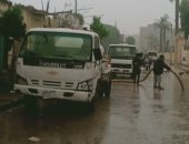 فيديو وصور.. أمطار غزيرة ورعد وبرق فى بنى سويف