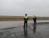 المرور يغلق طريق عيون موسى - شرم الشيخ فى الاتجاهين بسبب موجة الطقس السيئ