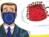 كاريكاتير صحيفة إماراتية.. عدوى تركيا تهدد الاتحاد الأوروبى 