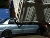 صور.. سقوط مظلة مسجد إبراهيم مرسي فى بنها دون خسائر بشرية