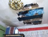 الأمطار تتسبب في سقوط أسقف منازل كفر مليم في طنطا.. صور