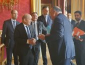  وزير الخارجية يسلم نظيره الفرنسى رسالة الرئيس السيسى حول ملف سد النهضة