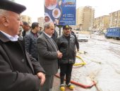 صور.. مدير أمن الغربية يتابع رفع مياه الأمطار من شوارع المحافظة