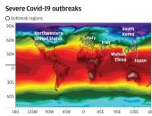 علماء يتنبأون بمدن تشهد تفشى كورونا الفترة المقبلة.. شمال غرب الولايات المتحدة والجزر البريطانية وشمال شرق الصين أبرزها.. المرض ينتشر بين الدول الواقعه شمالا.. وانخفاض الحرارة والرطوبة يؤثران فى الانتشار