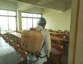 صور.. زراعة الغربية ترش كليات جامعة طنطا لمنع انتشار فيروس كورونا