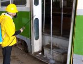 صور.. النقل العام بالإسكندرية: تعقيم وسائل المواصلات لمواجهه فيروس كورونا