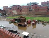 شكوى من تراكم مياه الأمطار بكفر على شرف الدين بالقليوبية