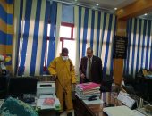 صور.. تطهير ديوان مديرية التربية والتعليم فى القليوبية والمدارس ضد كورونا