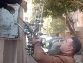 صور.. مصادرة 1000 شيشة فى حملات لمنعها بمقاهى الجيزة