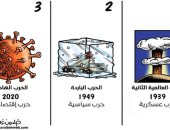 كاريكاتير صحيفة أردنية .. حروب الفيروسات  " كورونا " 2020