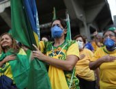 مظاهرة بالكمامات فى البرازيل خوفا من تفشى فيروس كورونا