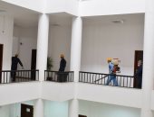 صور.. حملات تطهير وتعقيم مكثفة بمقرات جامعة العريش فى شمال سيناء