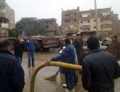 قارئ يشارك بصور المسئولين بالمنوفية على نزح مياه الأمطار من شوارع الباجور