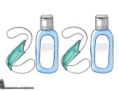 كاريكاتير صحيفة أردنية.. 2020 عام التعقيم