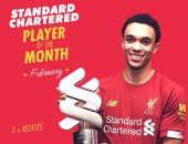 أرنولد يتفوق على محمد صلاح ويحصد جائزة لاعب الشهر فى ليفربول