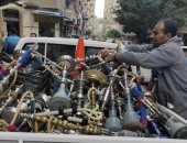 أحياء الاسكندرية تواصل حملات منع تدخين الشيشة بالمقاهي
