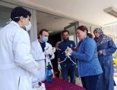 صور.. إجراءات وقائية من "كورونا" فى كواليس مسلسل بـ"100 وش"