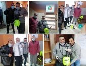 تحت شعار ابدأ بنفسك.. موظفون بدمياط يعقمون مكاتبهم