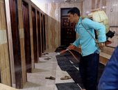 صور.. حملة تطهير وتعقيم المصالح الحكومية والمساجد وأماكن التجمعات بالموفية