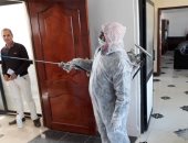 صور.. تعقيم مبنى ومكاتب مجلس مدينة الشيخ زويد بشمال سيناء