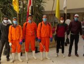 جامعة المنيا تواصل إجراءات تطهير وتعقيم منشآتها لمجابهة "كورونا".. صور