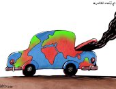 كاريكاتير صحيفة إماراتية.. يسلط الضوء على خسائر الاقتصاد العالمى بسبب كورونا