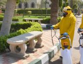 جامعة القاهرة تواصل تعقيم المدن الجامعية لمواجهة فيروس كورونا .. صور 