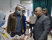 صور ..إجراءات احترازية بأقسام الطوارئ والعيادات الخارجية بمستشفى بني سويف الجامعى