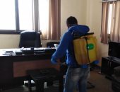 تطهير وتعقيم تم المصالح الحكومية بمدينة نخل بشمال سيناء