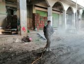 تعقيم سوق المواشي والشوارع الرئيسية في بلبيس