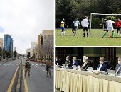صور.. العالم هذا المساء.. شوارع الأردن خالية بعد تطبيق حظر التجوال لمواجهة كورونا.. لعب وضحك فى حديقة "باترسى بارك" فى بريطانيا رغم انتشار الوباء.. حكومة إيران برئاسة روحانى تجتمع بـ"الكمامات" خوفا من الفيروس
