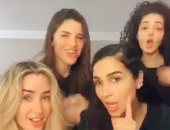 "كل البنات بتحبك".. كريم فهمى يشارك هنا الزاهد وأصدقاءها فيديو على تيك توك