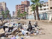 صور.. شكاوى من انتشار أكوام القمامة فى شوارع المحلة