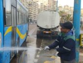 صور.. تكثيف حملات النظافة وتعقيم الصناديق بالإسكندرية لمواجهة "كورونا"