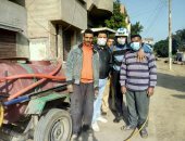 أهالى قريه سلامون بمحافظه البحيرة يطهرون الشوارع ضد فيروس كورونا