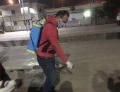 أهالى مدينة ايتاى بالبحيرة يعقمون المساجد والشوارع 