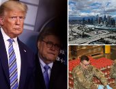 صور.. العالم هذا الصباح .. ترامب يعقد مؤتمرًا صحفيًا للحديث عن أزمة كورونا.. شوارع لوس أنجلوس  خالية من الناس بسبب الفيروس .. قوات الحرس الوطنى الأمريكى تنتشر بـ50 ولاية لمواجهة مرض العصر