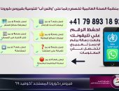 إنفوجراف.. منظمة الصحة العالمية تخصص رقما "واتس اب" للتوعية بفيروس كورونا