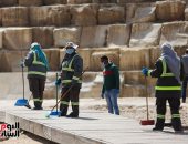 السياحة والآثار : تعقيم شامل لمنطقة آثار الهرم للوقاية من فيروس كورونا