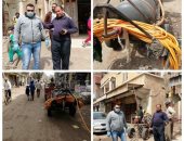 شباب قرية سيف الدين بدمياط يطهرون الشوارع لمكافحة فيروس كورونا