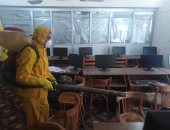 صور.. حملة تعقيم وتطهير بديوان عام مديرية التربية والتعليم بشمال سيناء