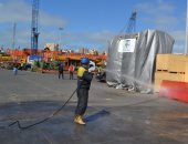 استمرار الشحن والتفريغ بميناء الإسكندرية وسط إجراءات مشددة لمنع انتشار كورونا