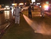 الحماية المدنية تجرى عملية تطهير للشوارع بكفر الشيخ لمواجهة كورونا