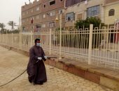 تطهير ورش وتعقيم المناطق الأثرية بأبيدوس في سوهاج.. صور