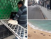 هدوء فى الإسكندرية بأول أيام الحظر الشامل.. إغلاق المحلات التجارية.. خروج بعض المواطنين للتنزه على الشواطئ والصيد على مسافات متباعدة.. انتظام عمل المخابز.. واستثناء محلات السوبر ماركت.. والأحياء تواصل حملاتها