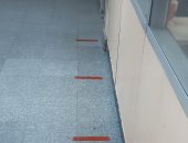 علامات لتحديد المسافة بين كل عميل وآخر بميناء الإسكندرية لمواجهة كورونا.. صور