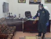 صور .. تعقيم كليات ومبانى جامعة بنى سويف لمواجهة كورونا 
