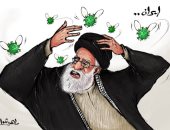 كاريكاتير صحيفة إماراتية.. "كورونا" كابوس الملالى فى إيران